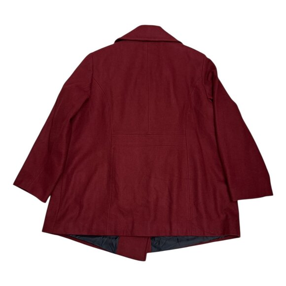 LONDON FOG Wool Luxury Designer Business Casual Winter Trench Coat Womens 3X - Picture 3 of 6